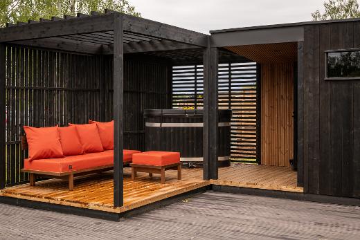 Kirami FinVision® -pergola Nordic misty, design e finiture di alta qualità