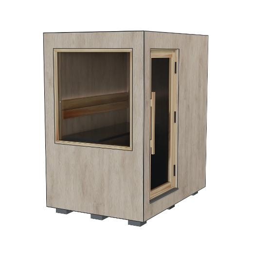 Kirami FinVision -sauna S Tile (Right), Harvia Delta 2,3 kW